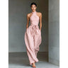 Halter Backless Wide-Leg Jumpsuit