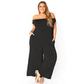 Plus Size Off-Shoulder Wide Leg Jumpsuit - Bellatrix