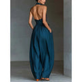 Halter Backless Wide-Leg Jumpsuit